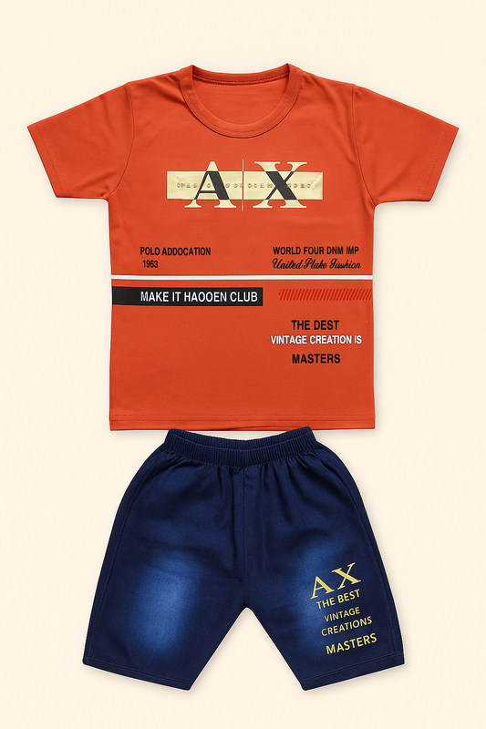 AX-Inspired Stylish RED Summer Set for Boys