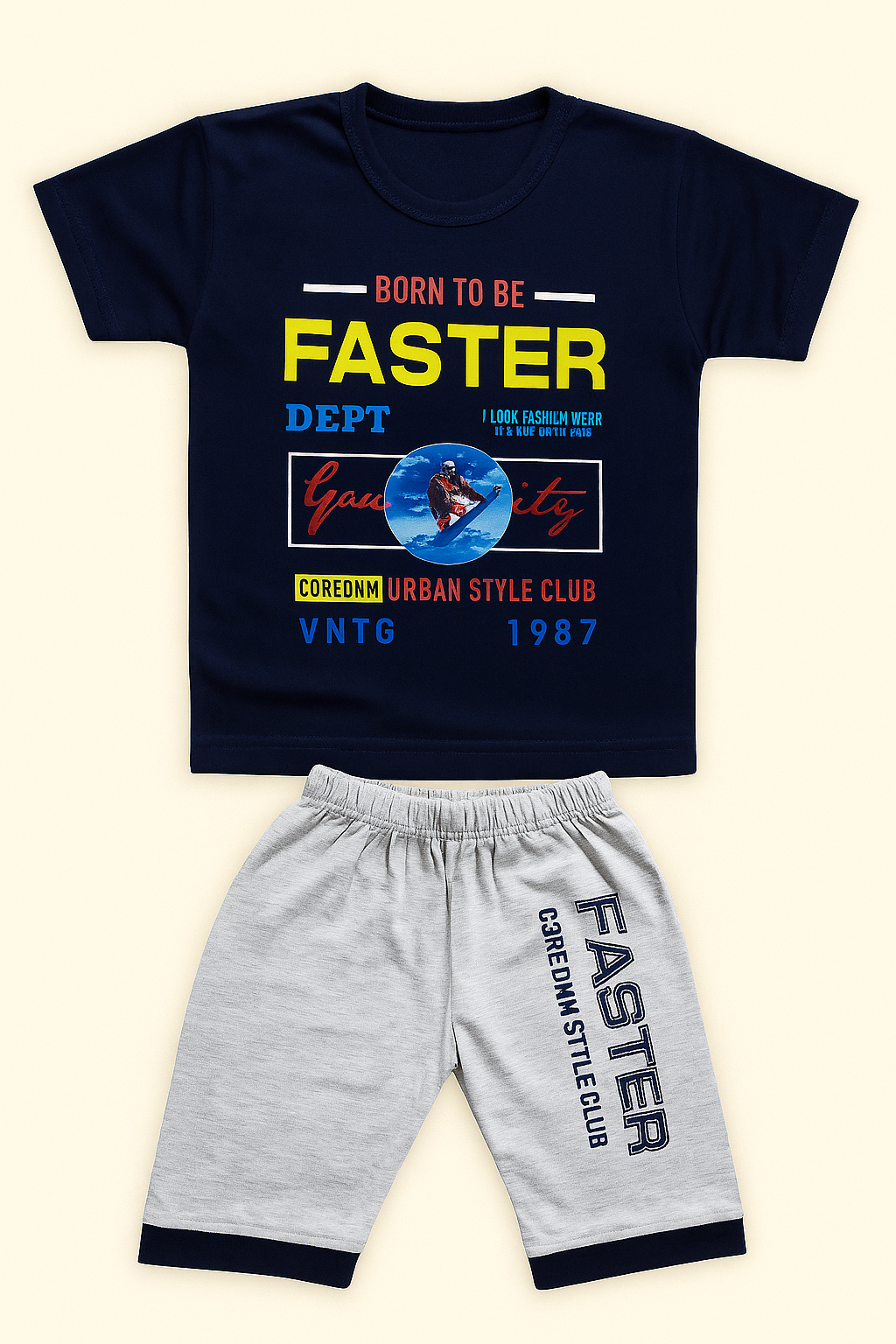 Born To Be Faster - Trendy Boy’s Summer Set