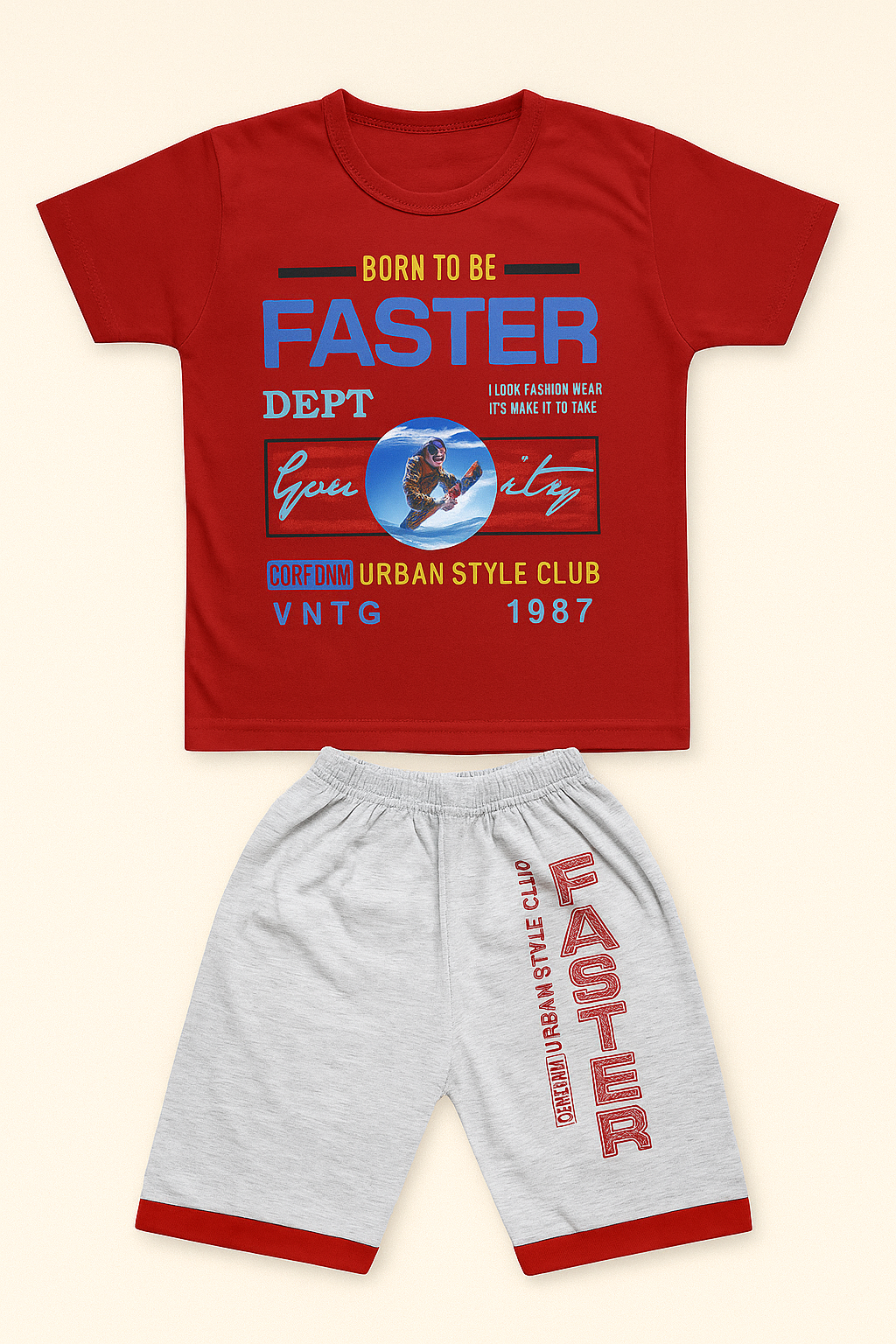 Born To Be Faster - Trendy Boy’s Summer Set