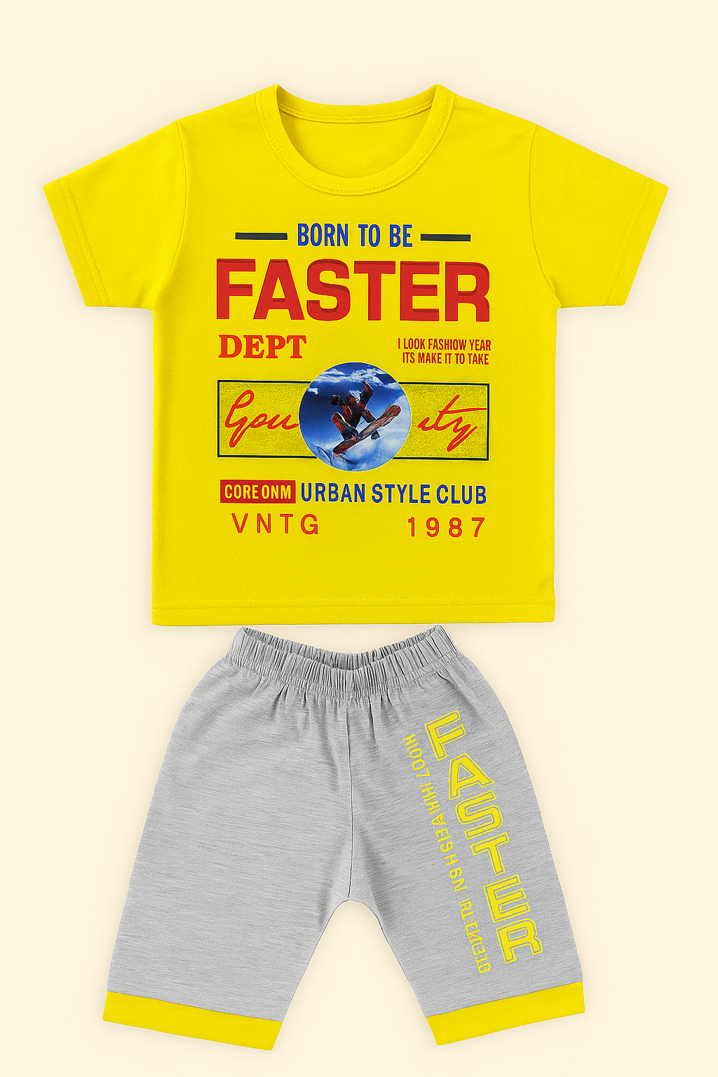 Born To Be Faster - Trendy Boy’s Summer Set