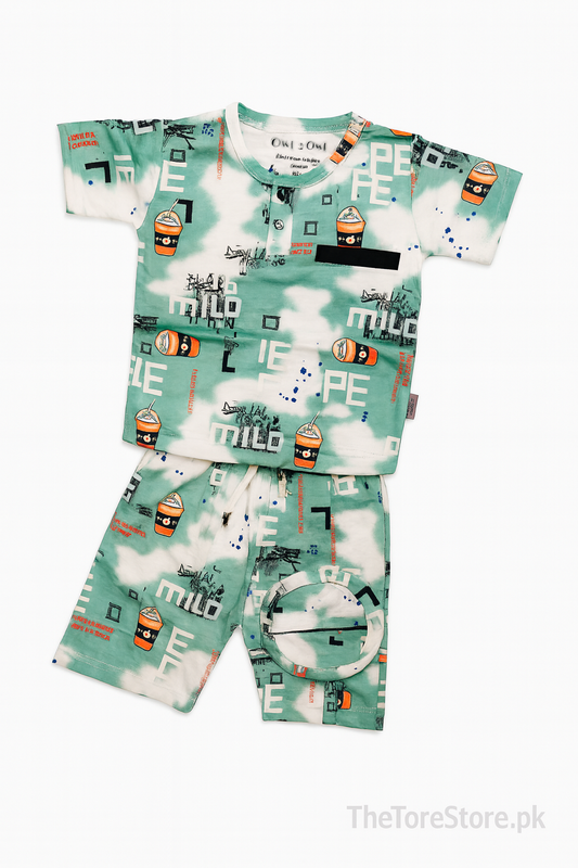 Boys’ Orange Pocket T-Shirt & Shorts Set
