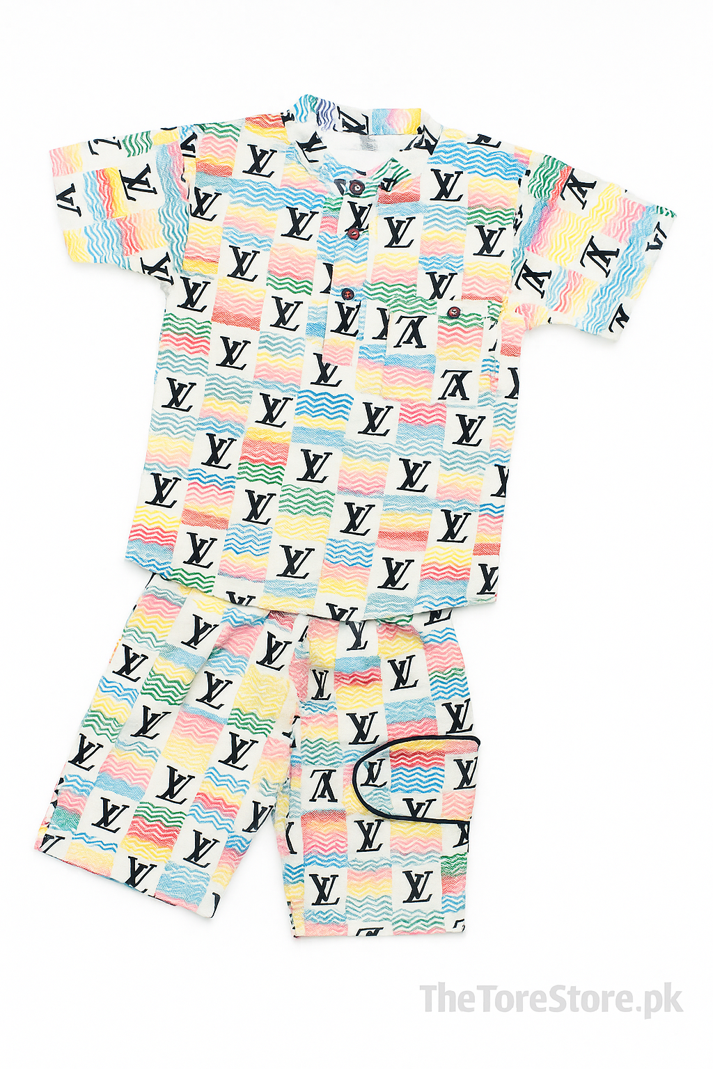 Boys’ Multicolor Printed T-Shirt & Shorts Set