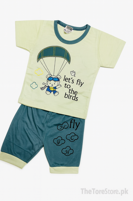 Boys’ Blue Umbrella Print T-Shir
