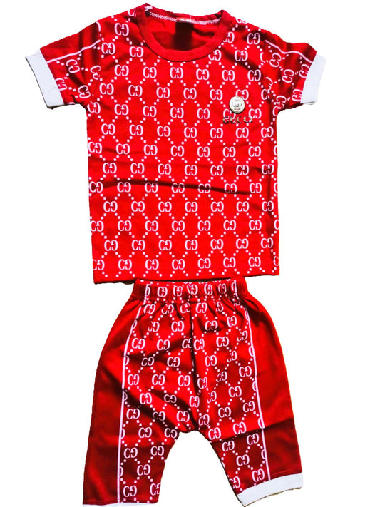 Designer Printed Short Set For Boys - Premium Summer Wear