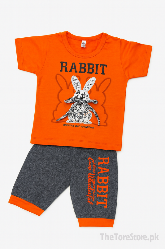 Boys’ Red Rabbit T-Shirt & Shorts Set